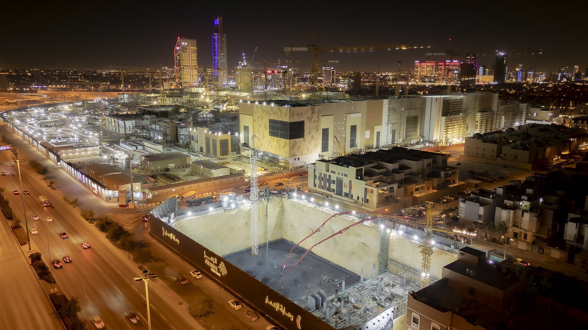 The latest construction work on the AlRamz Tower office project located on King Salman Road in Al Malqa district in Riyadh